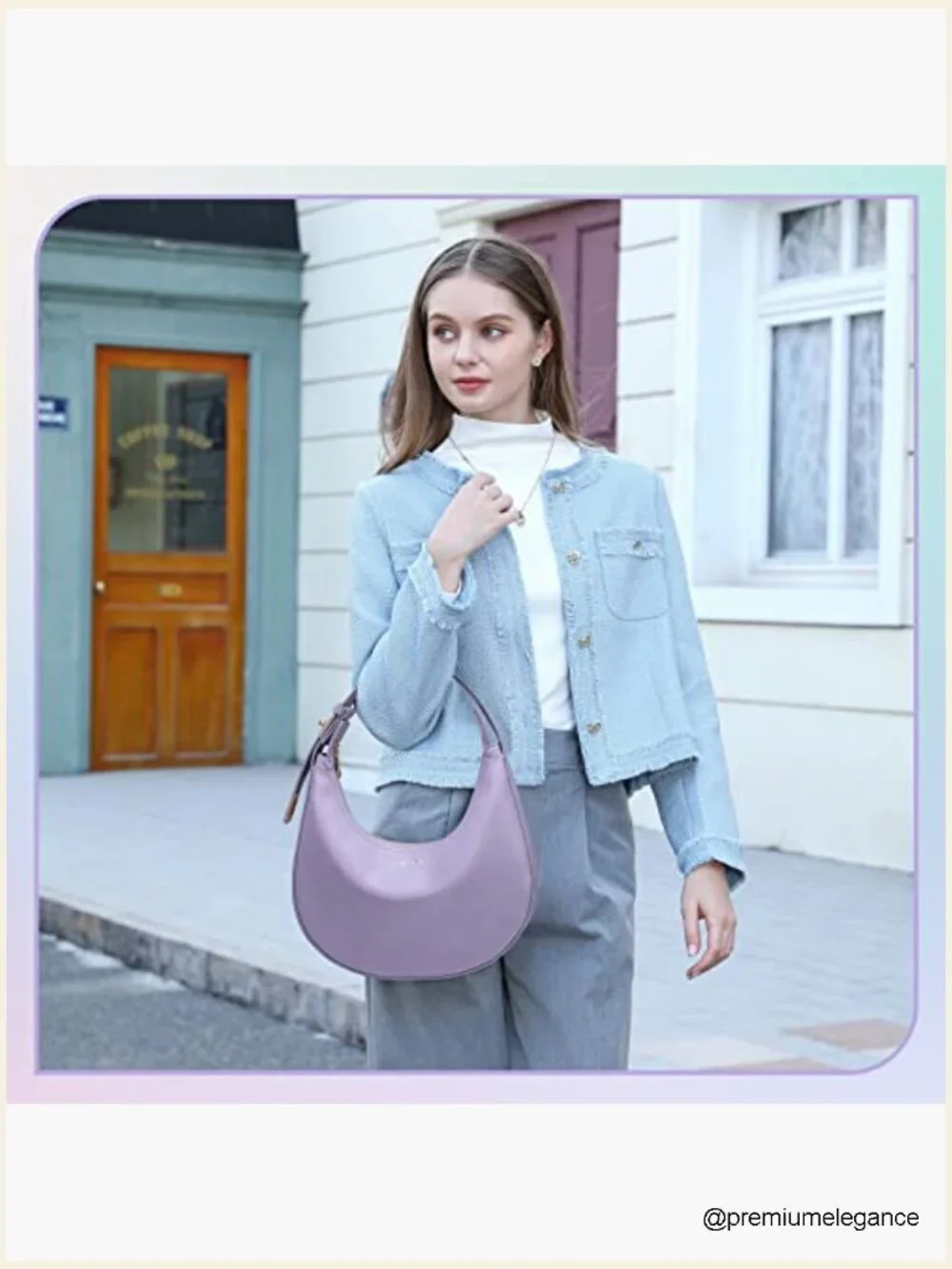3-Way Adjustable Strap Hobo Handbag, Faux Leather Shoulder Bag for Women